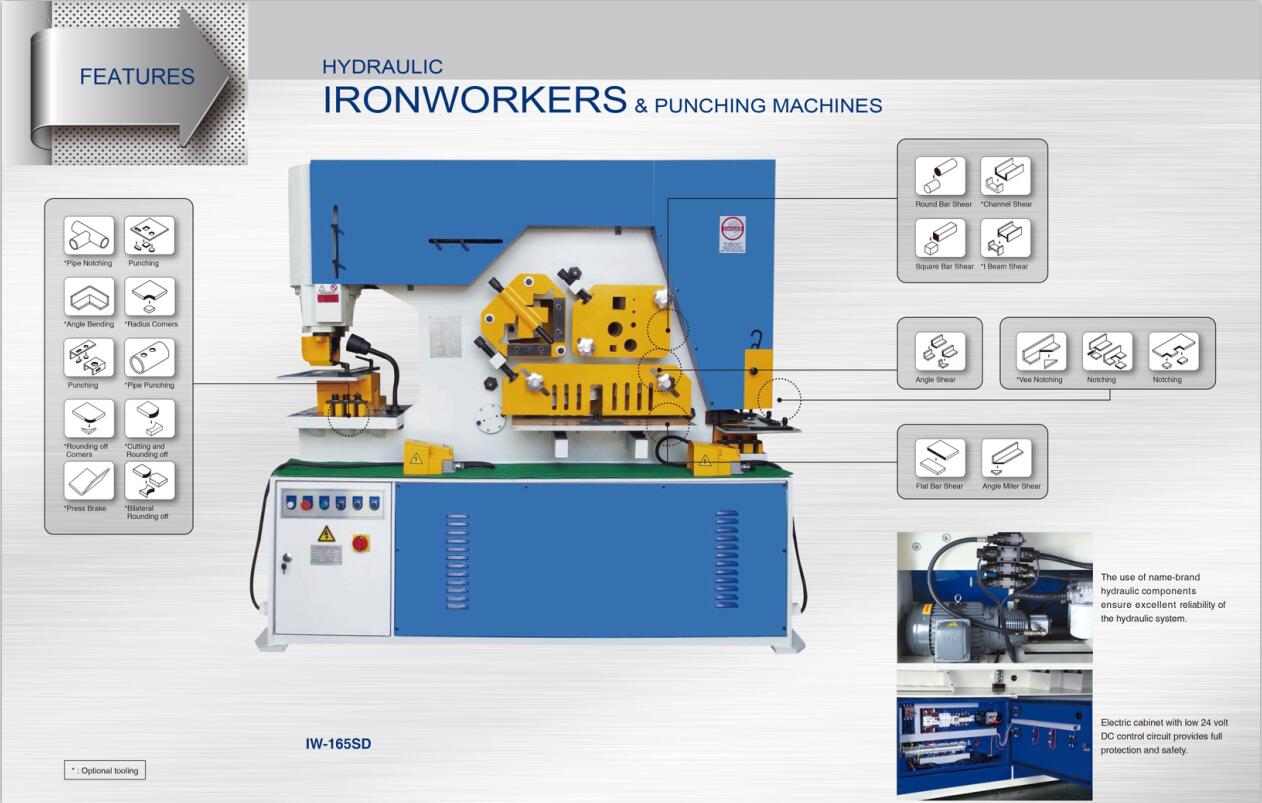 Fém hidraulikus IronWorker lyukasztó- és nyírógép